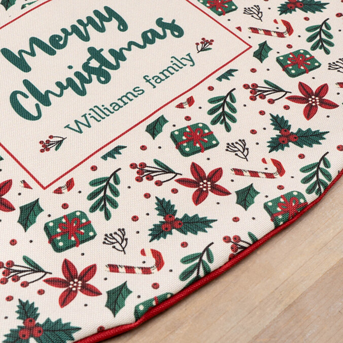 Personalised Christmas tree skirt