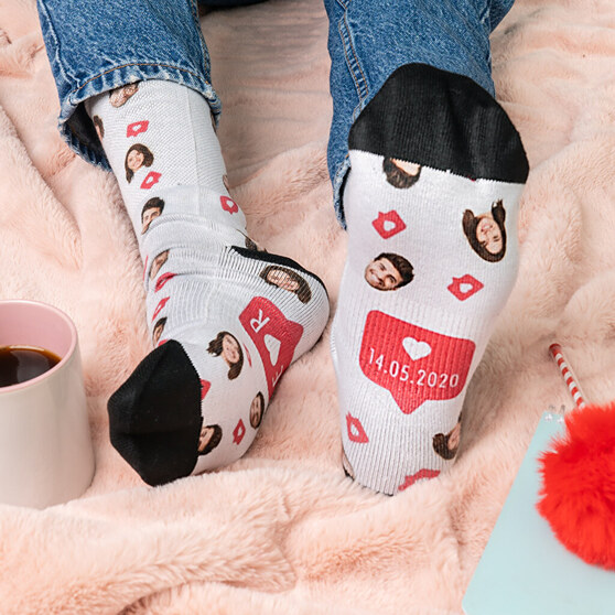 Calcetines personalizados con fotos de pareja para tu novio
