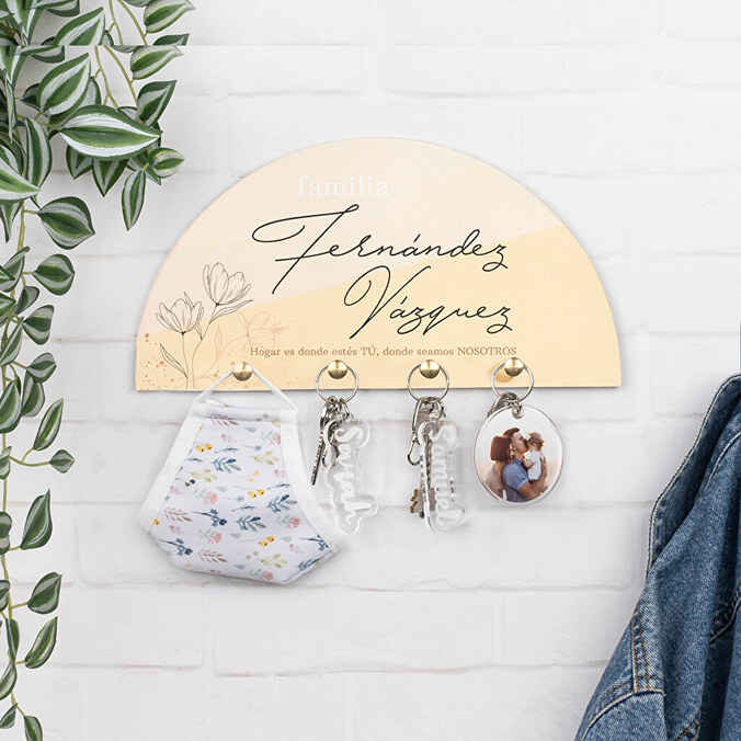 Cuelga llaves personalizado de madera para pared