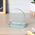 Personalizowane trofeum okrągłe, szkło