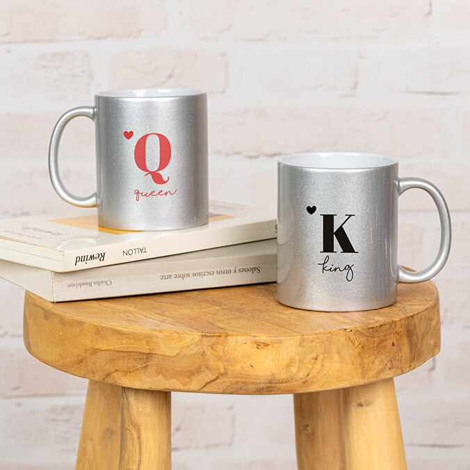 Personalisierte Glitzertasse