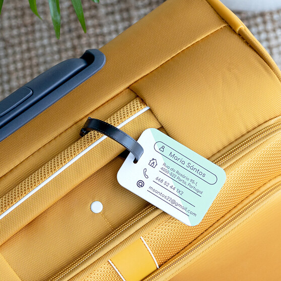 Etiqueta personalizada para malas de viajem Etiqueta personalizada para malas de viajem