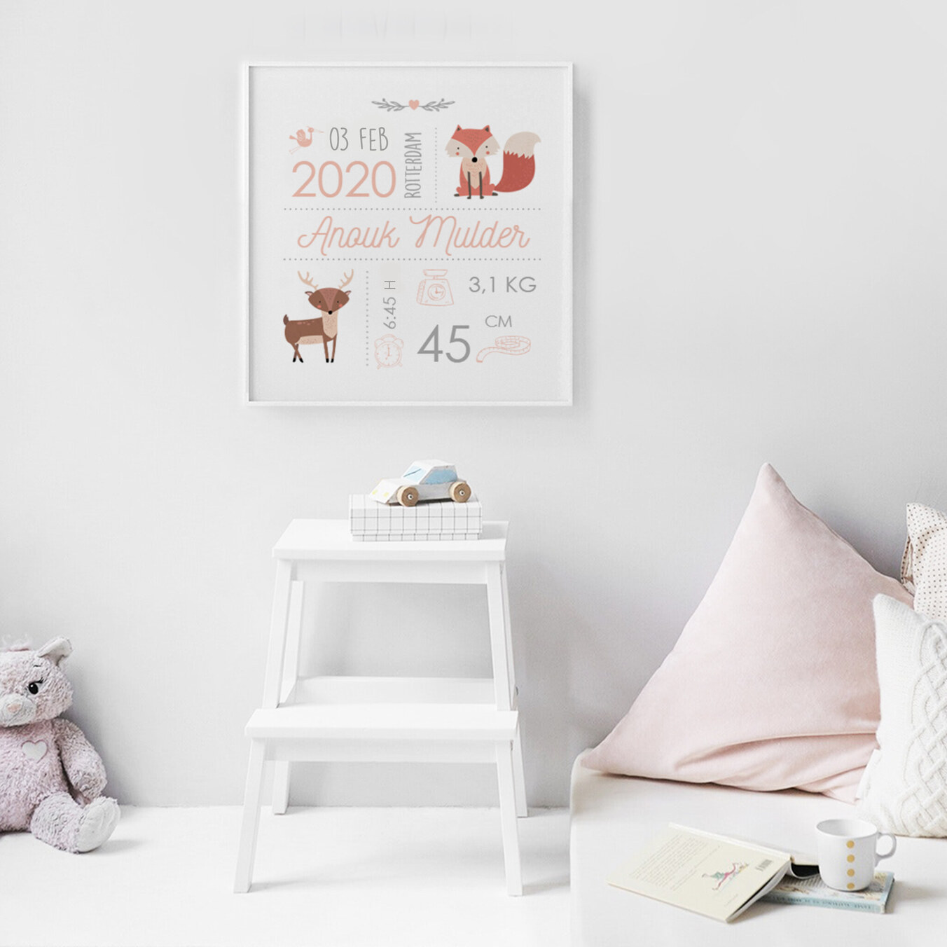 Fotoafdrukken personaliseren met houten lijst