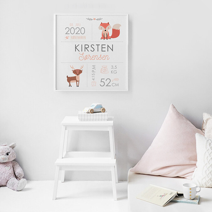 Personligt billede med træramme