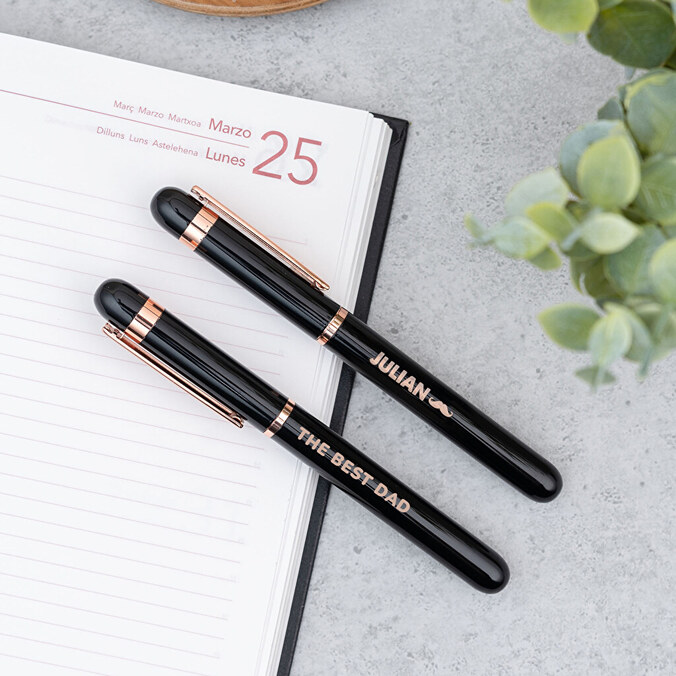 Engraved rollerball pen