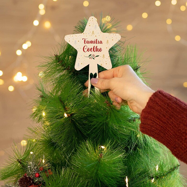 Estrela personalizada árvore de Natal | Wanapix