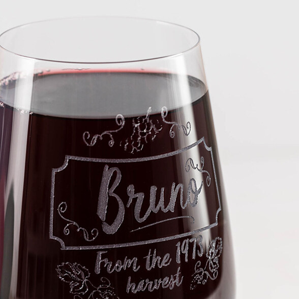 Personalised wine glasses
