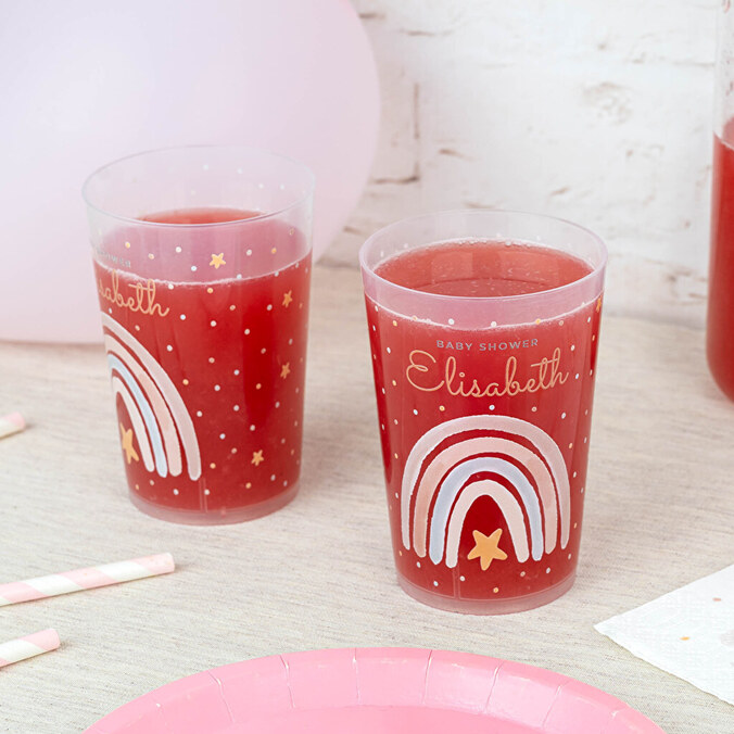 Vaso personalizado reutilizable de plástico