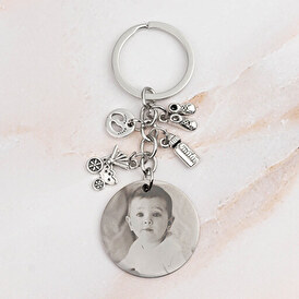 Engraved baby keyring