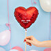 Balão foil coração personalizado grande