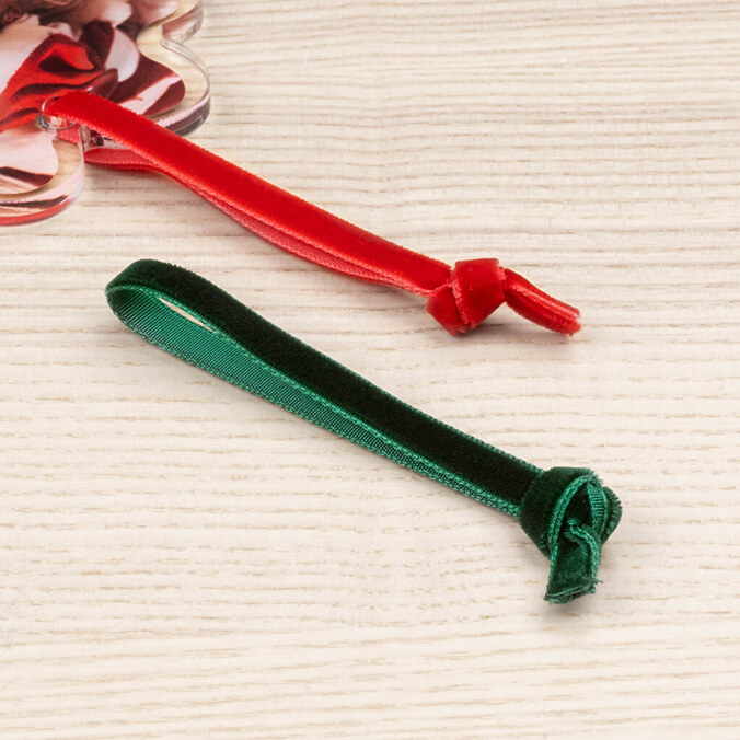 Adorno de Navidad personalizado de metacrilato con forma de huella