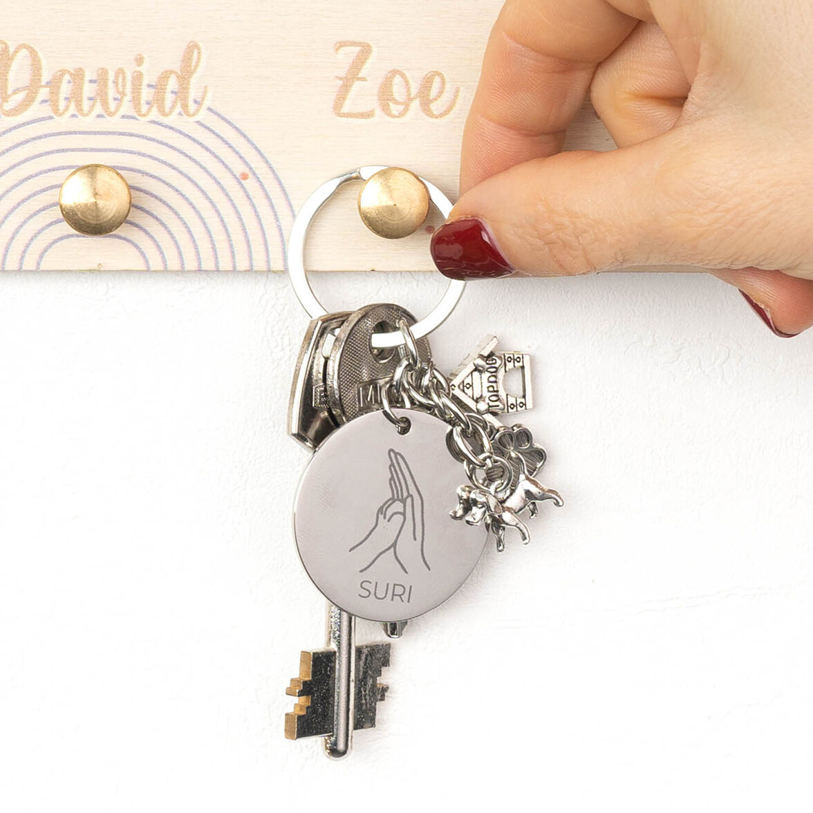 Tierhaar Aufbewahrungsbox Schlüsselanhänger - Pfotenform Für Hunde & Katzen