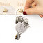 Engraved keyring with dog charms