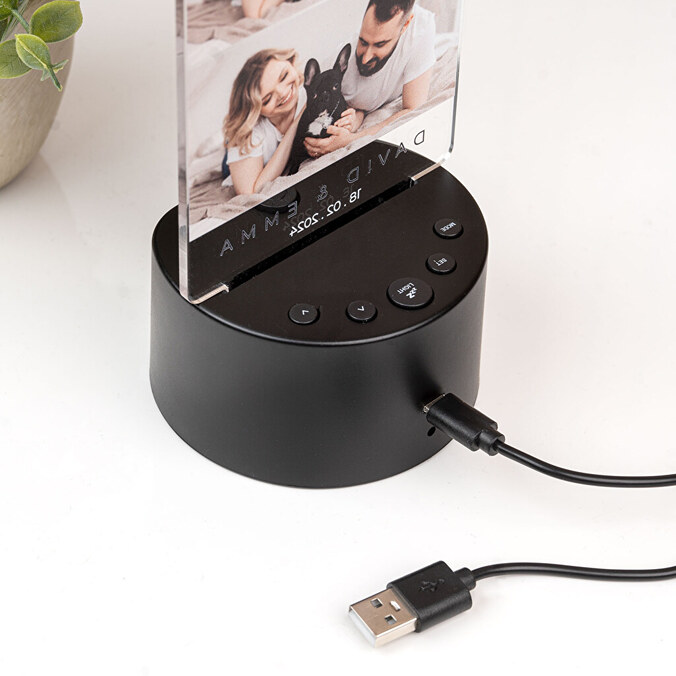 Personalisierter Leuchtender Wecker mit Foto