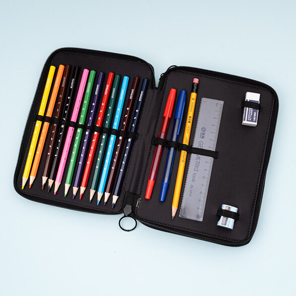 Trousse scolaire rectangulaire personnalisée