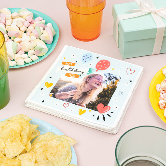 Personalised paper napkins