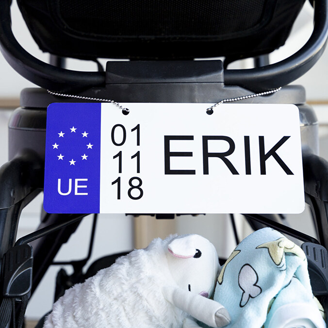 Personalised mini number plate