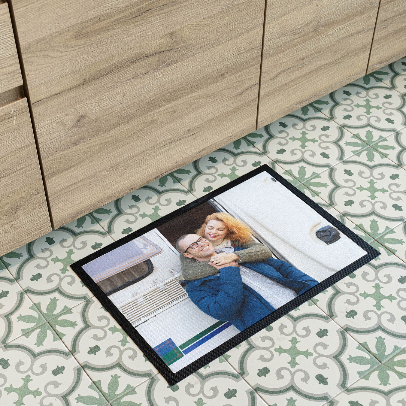 Paillasson en caoutchouc rectangulaire personnalise