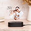 Lámpara 3D personalizada de plástico con forma de corazón