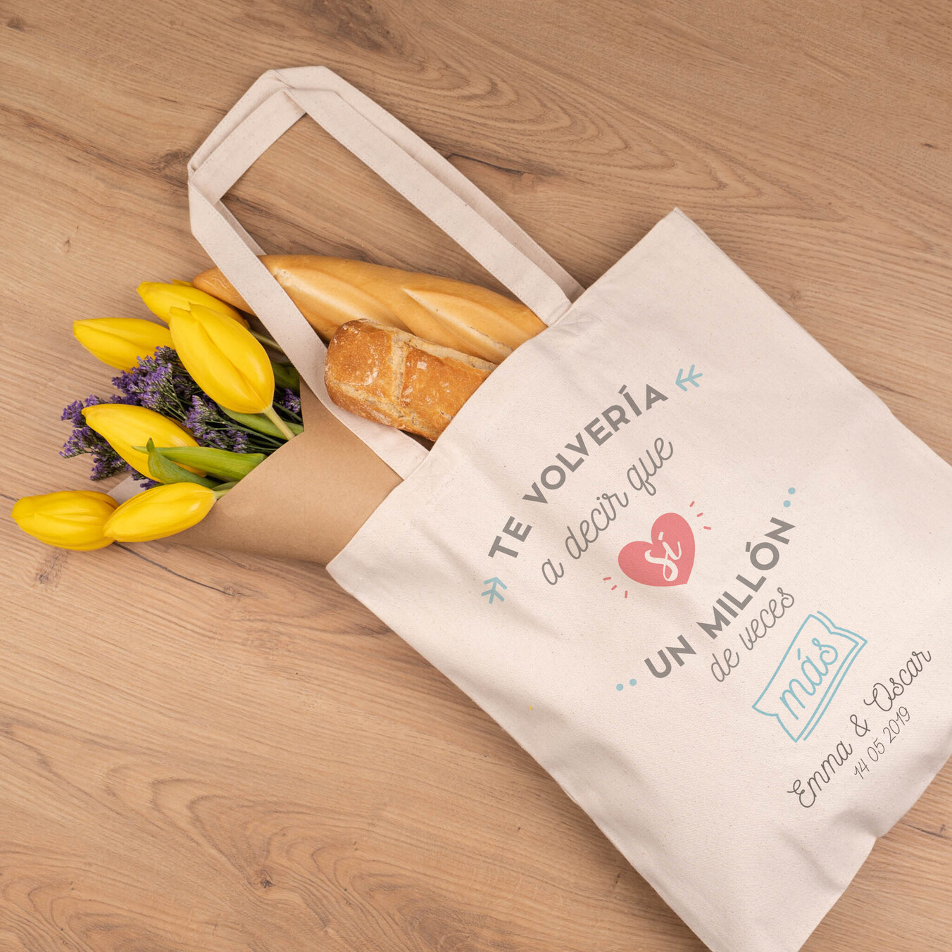 Tote Bag de algodón personalizada (1 cara)