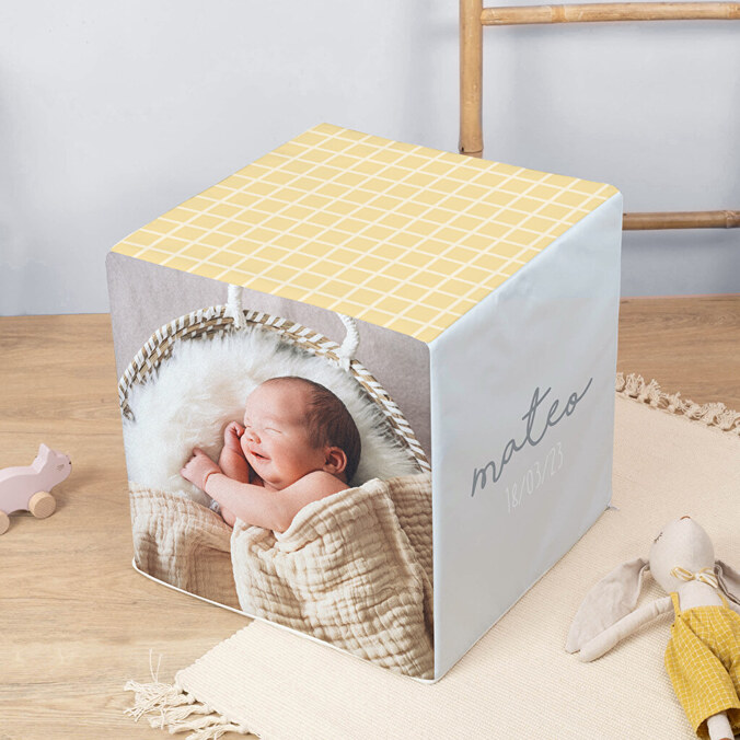 Personalised pouffe stool