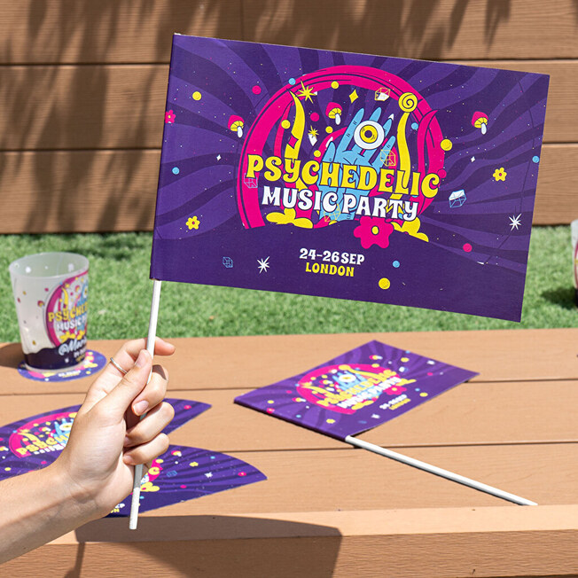 Personalised paper flags Personalised paper flags