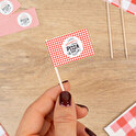 Pack of 36 personalised toothpick flags