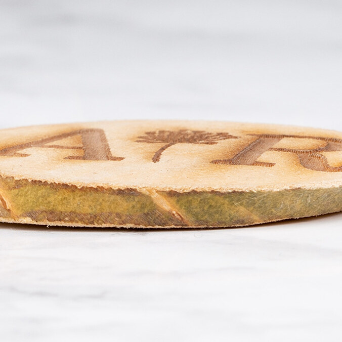 Personalised natural wood keyrings