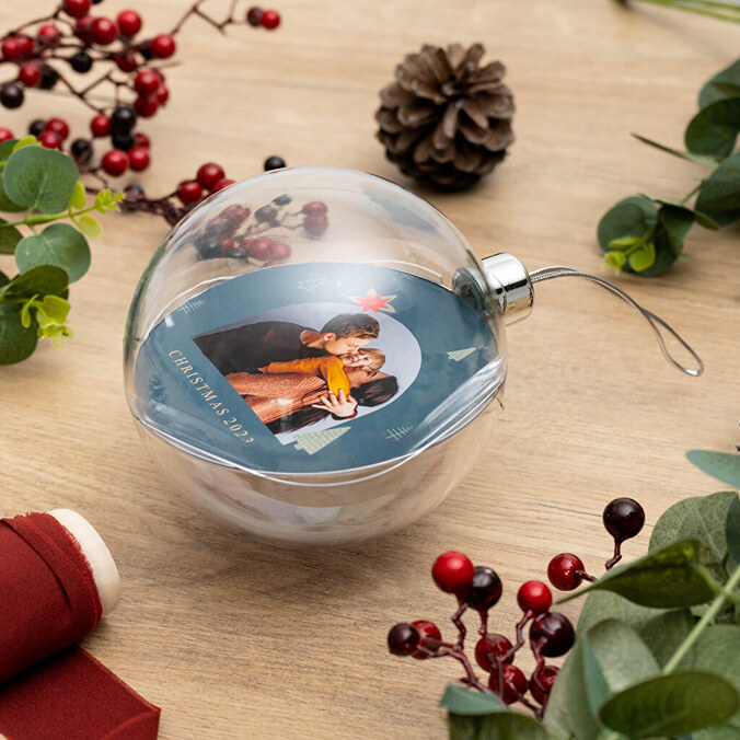 Personalised round Christmas tree bauble XL