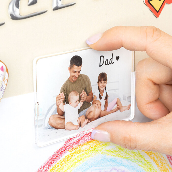 Rectangular acrylic magnet