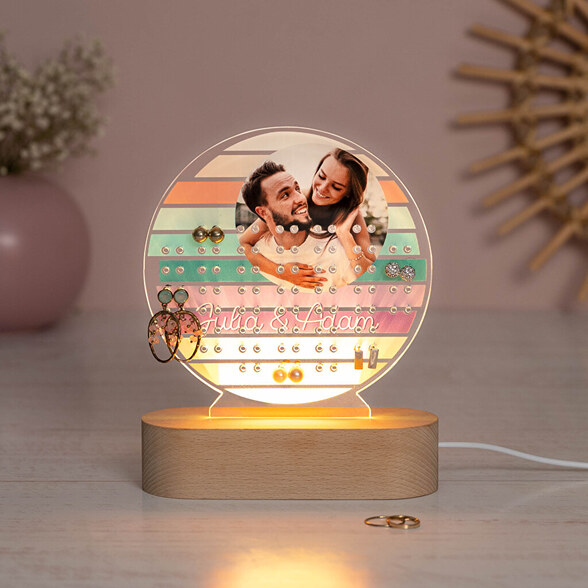 Organizador de joyas personalizado luminoso