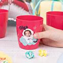 Personalised coloured plastic cup 300 ml.