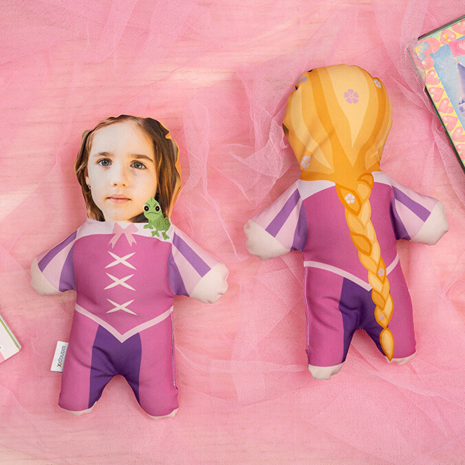 Personalised Mini Me doll cushion photo pillow