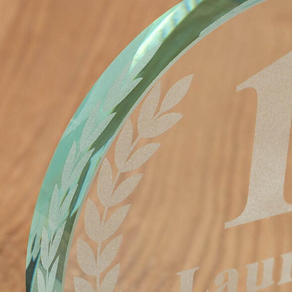 Trofeos de cristal personalizados