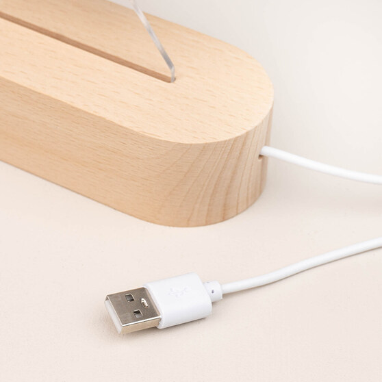 Personlig USB bordlampe med foto
