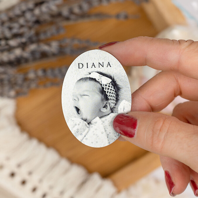 Personalisiert Flexible Magnete - oval 5x3,3 cm