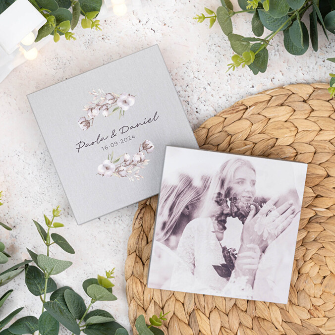 Personalised wooden photo block