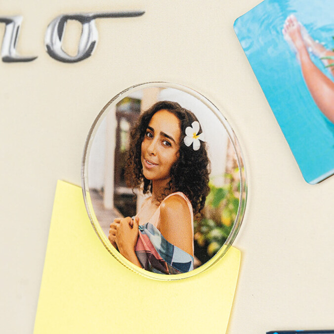 Imán de metacrilato personalizado redondo