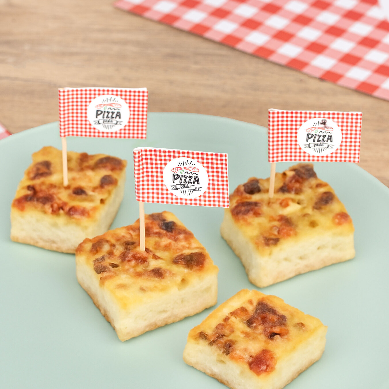 Pack of 36 personalised toothpick flags