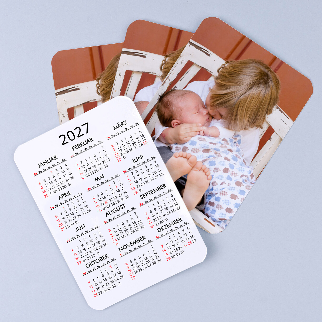Scheckkartenkalender mit Foto