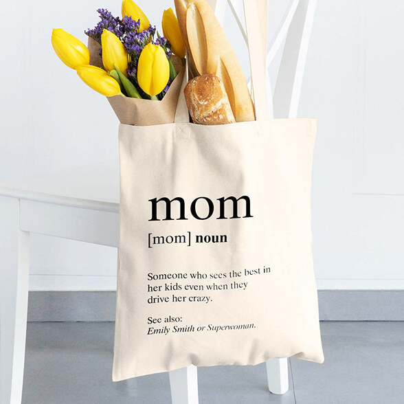Personalised cotton tote bag