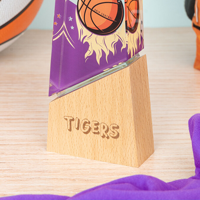 Skleněná trofej tištěná podlouhlá Premium