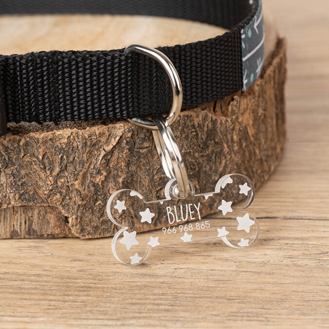 Personalised dog tags engraved