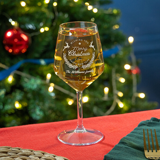 Personalised plastic wine glass
