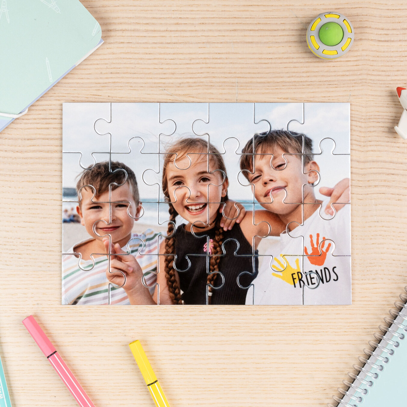 Rechteckige Puzzle aus Karton mit Foto bedrucken lassen