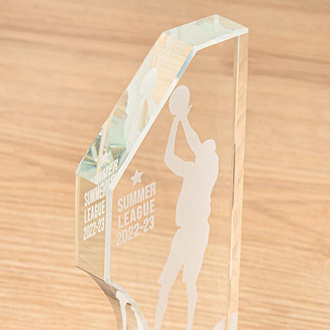 Personalised glass plaque Number 1