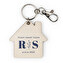 Personalised wooden keyring with the shape of a house Personalised wooden keyring with the shape of a house