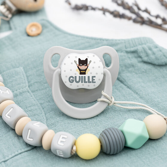 Personalised dummy with name or design printed Personalised dummy with name or design printed