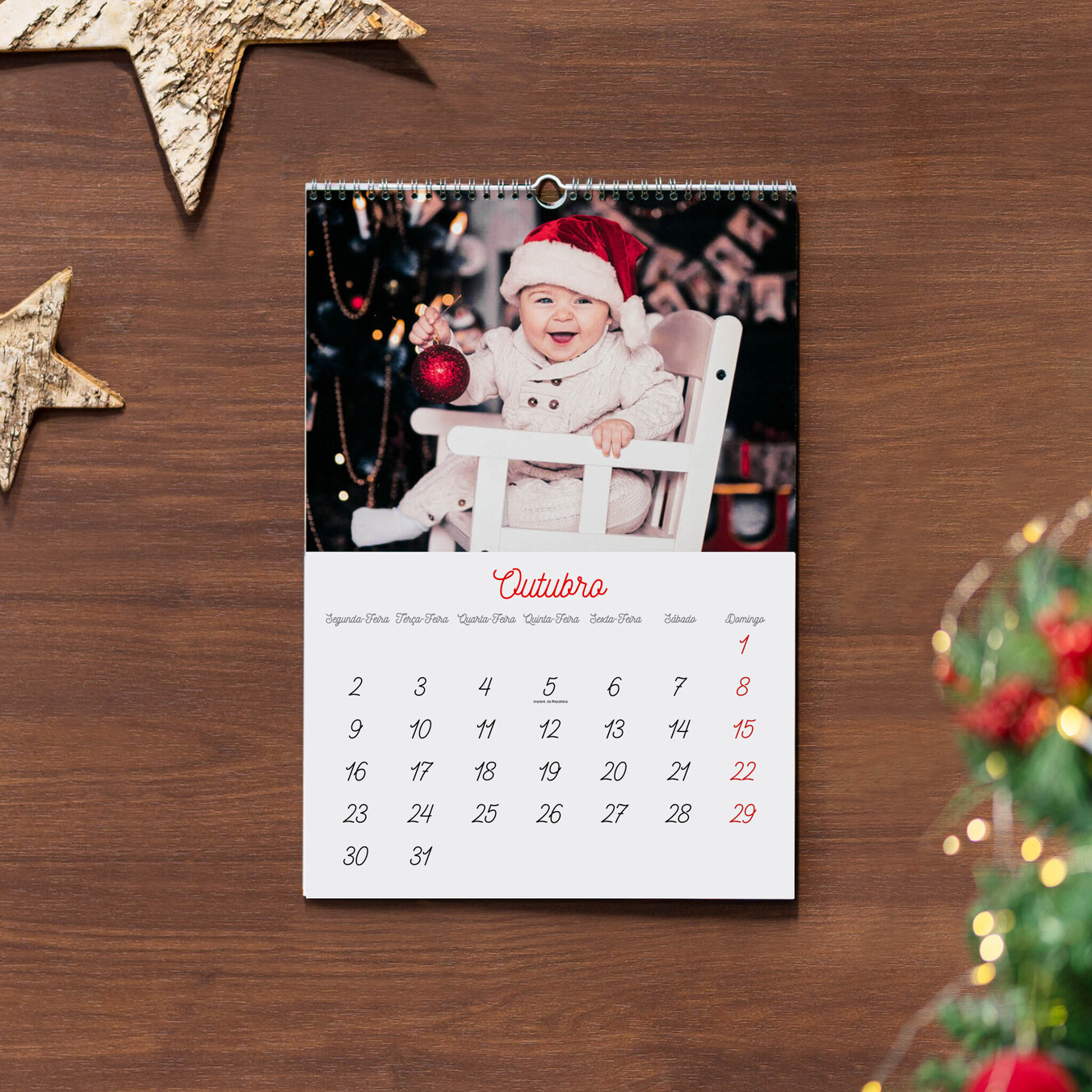 Calendário de parede personalizado