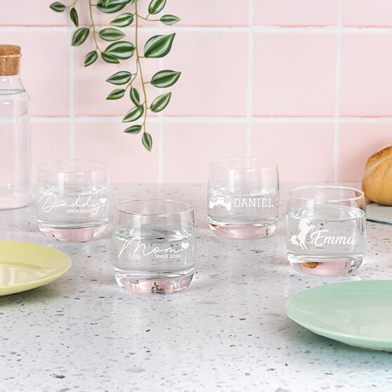 Vaso de cristal grabado para agua o refrescos Vaso de cristal grabado para agua o refrescos